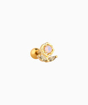 Charm Flower Stud - Stainless Steel - Upper Lobe, Helix - Oumo Jewelry