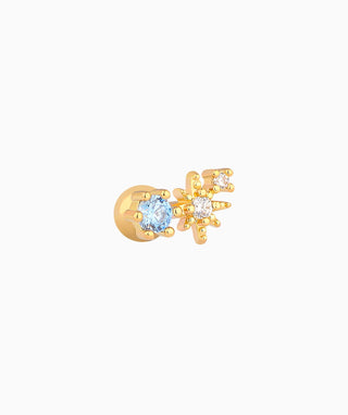 Fantasy Blue Gem Star Stud - OumoJewelry