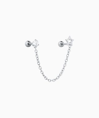 Star Love Chain Earring - OumoJewelry