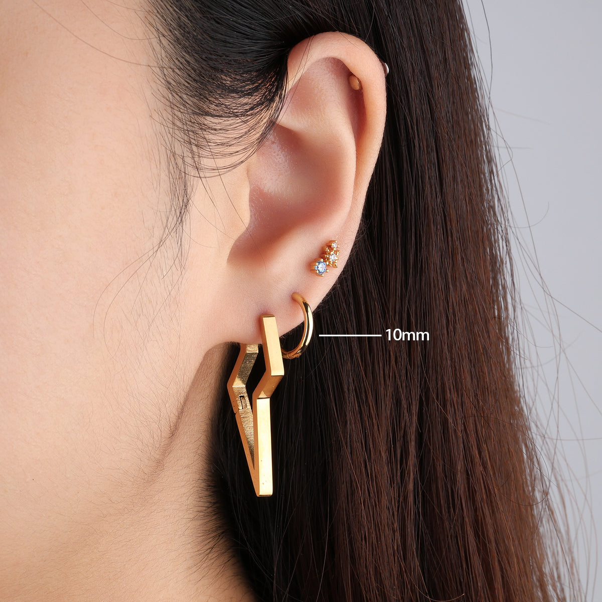 Classic Comfort Hoop - Stainless Steel - Lobe, Helix - Oumo Jewelry
