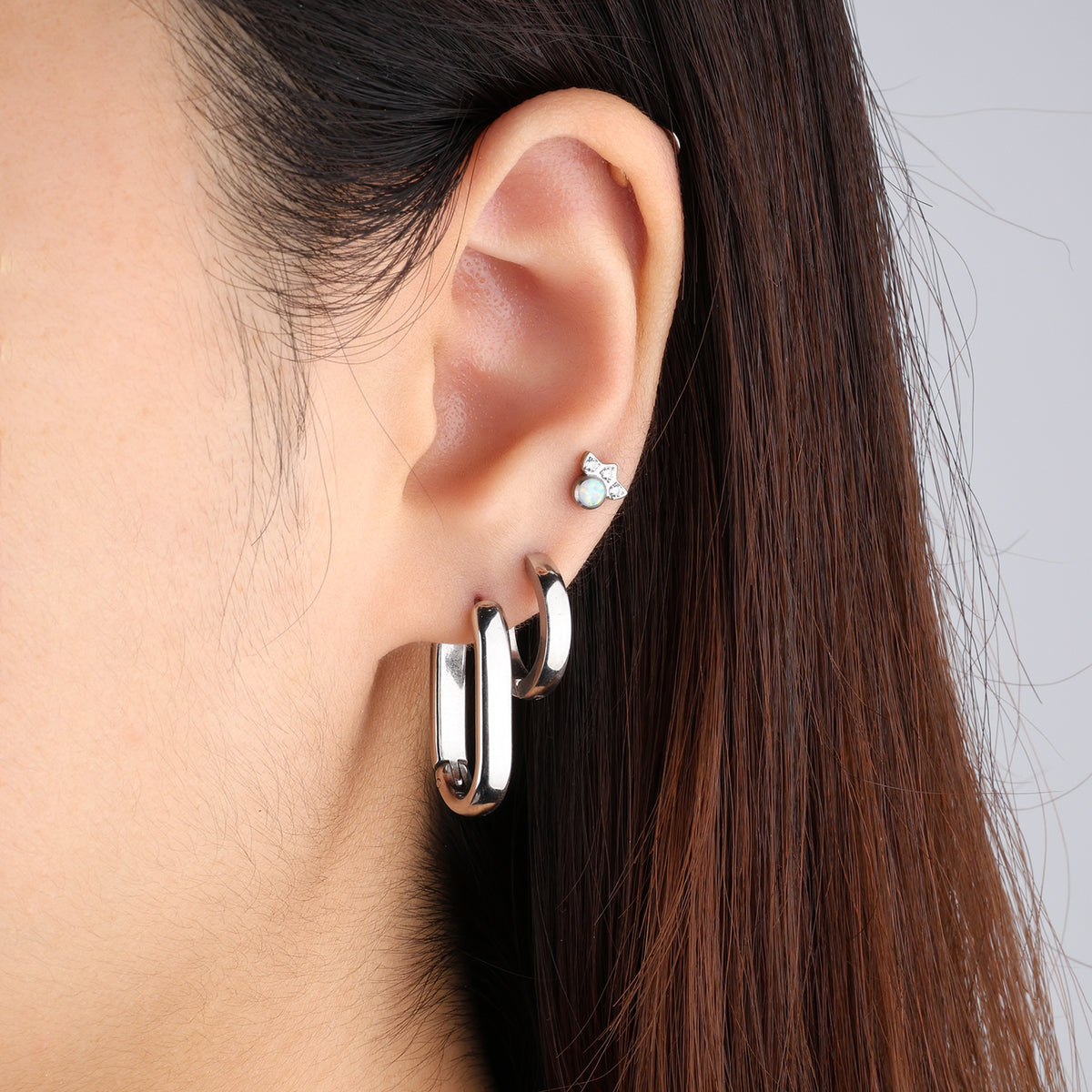 Classic U-Shaped Hoops - Stainless Steel - Oumo Jewelry