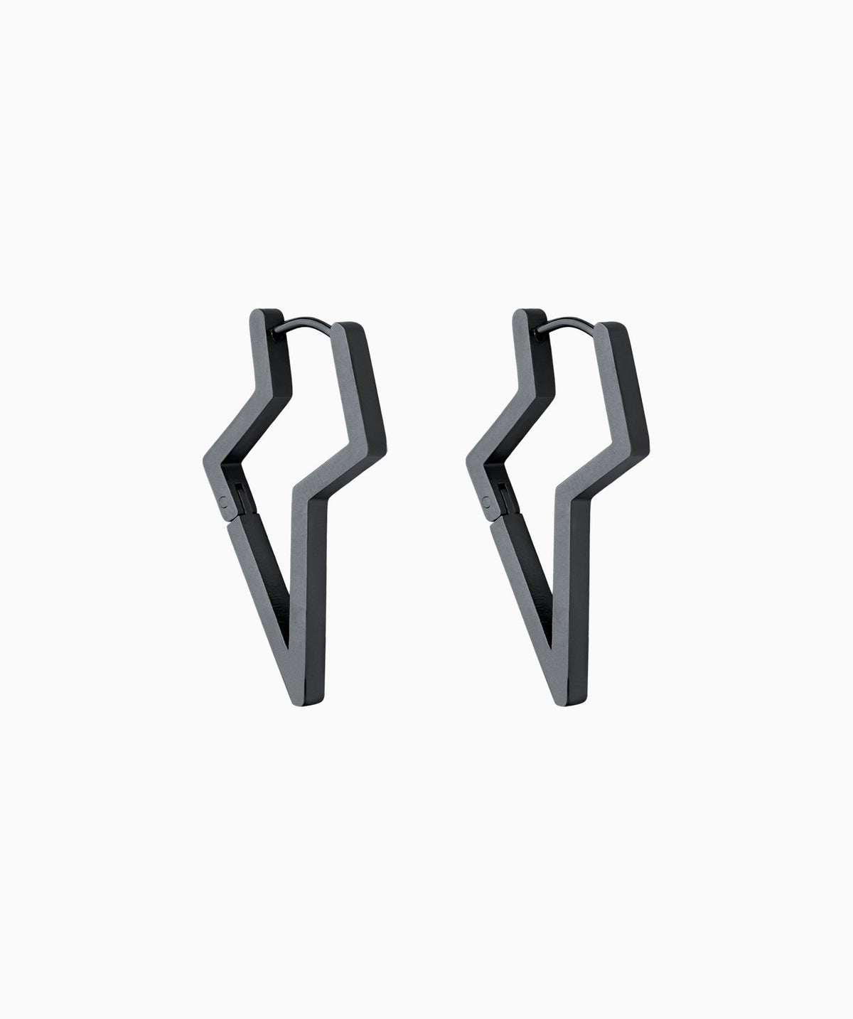 Lightning Hoops - Stainless Steel - Oumo Jewelry