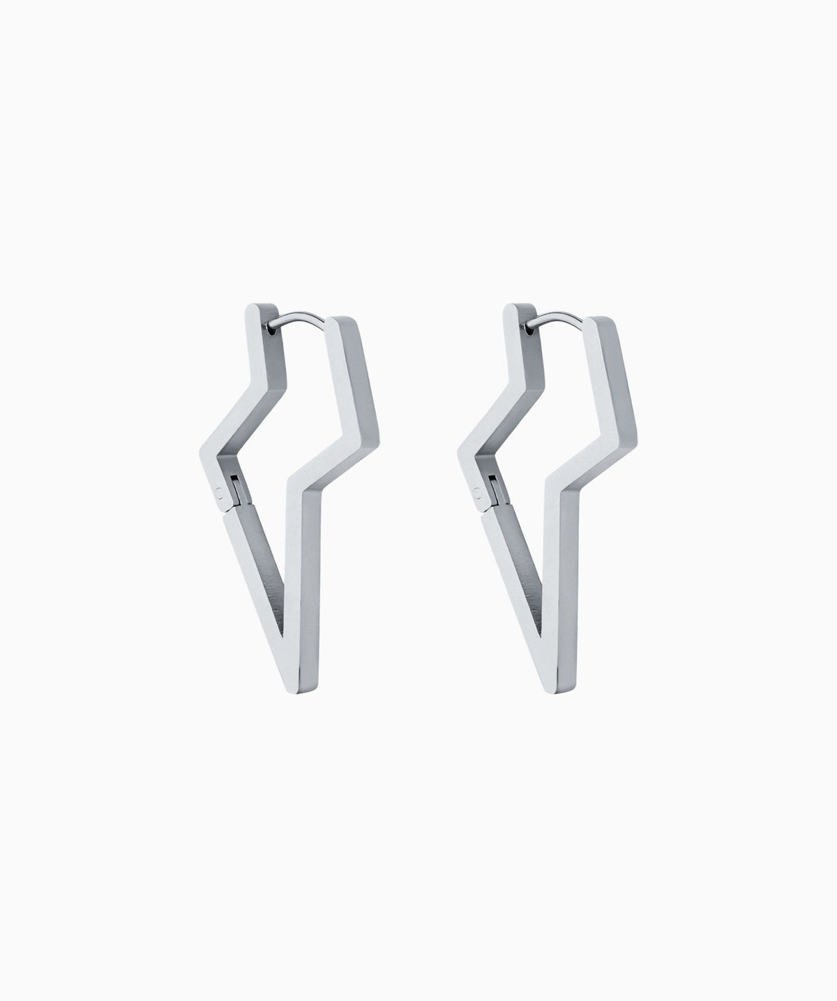 Lightning Hoops - Stainless Steel - Oumo Jewelry