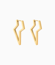 Lightning Hoops - Stainless Steel - Oumo Jewelry