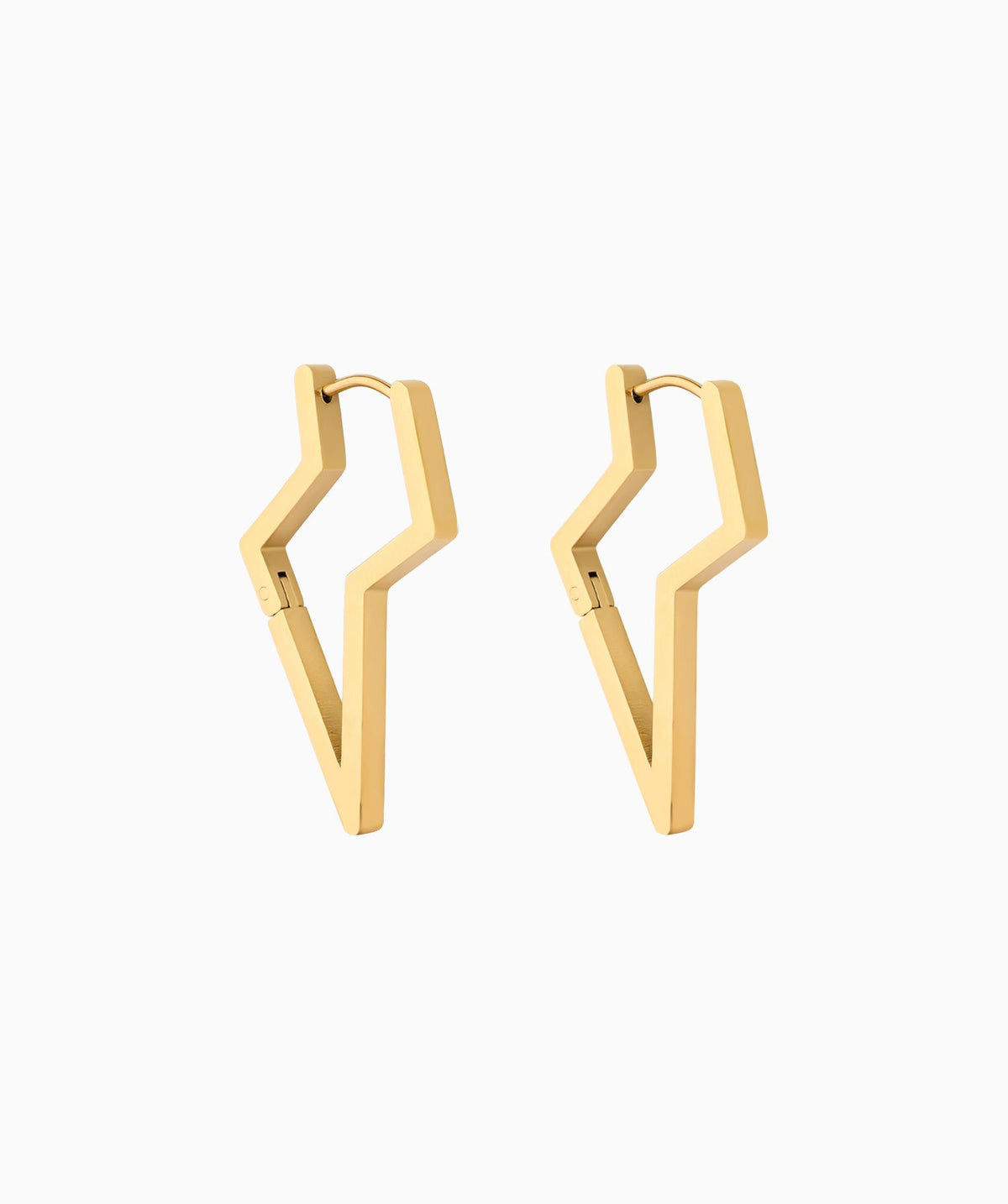 Lightning Hoops - Stainless Steel - Oumo Jewelry
