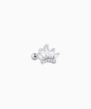 Gorgeous Crown Stud - Stainless Steel - Upper Lobe, Helix, Flat - Oumo Jewelry