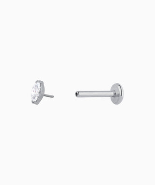 Titanium Marquise Flatback Stud - OumoJewelry