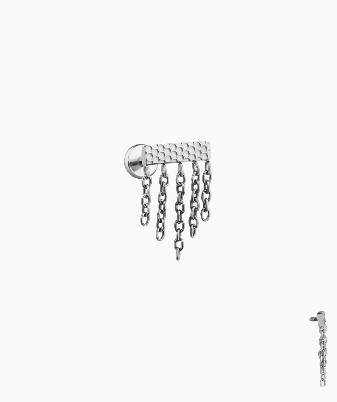 Titanium Chain Hidden Helix Stud