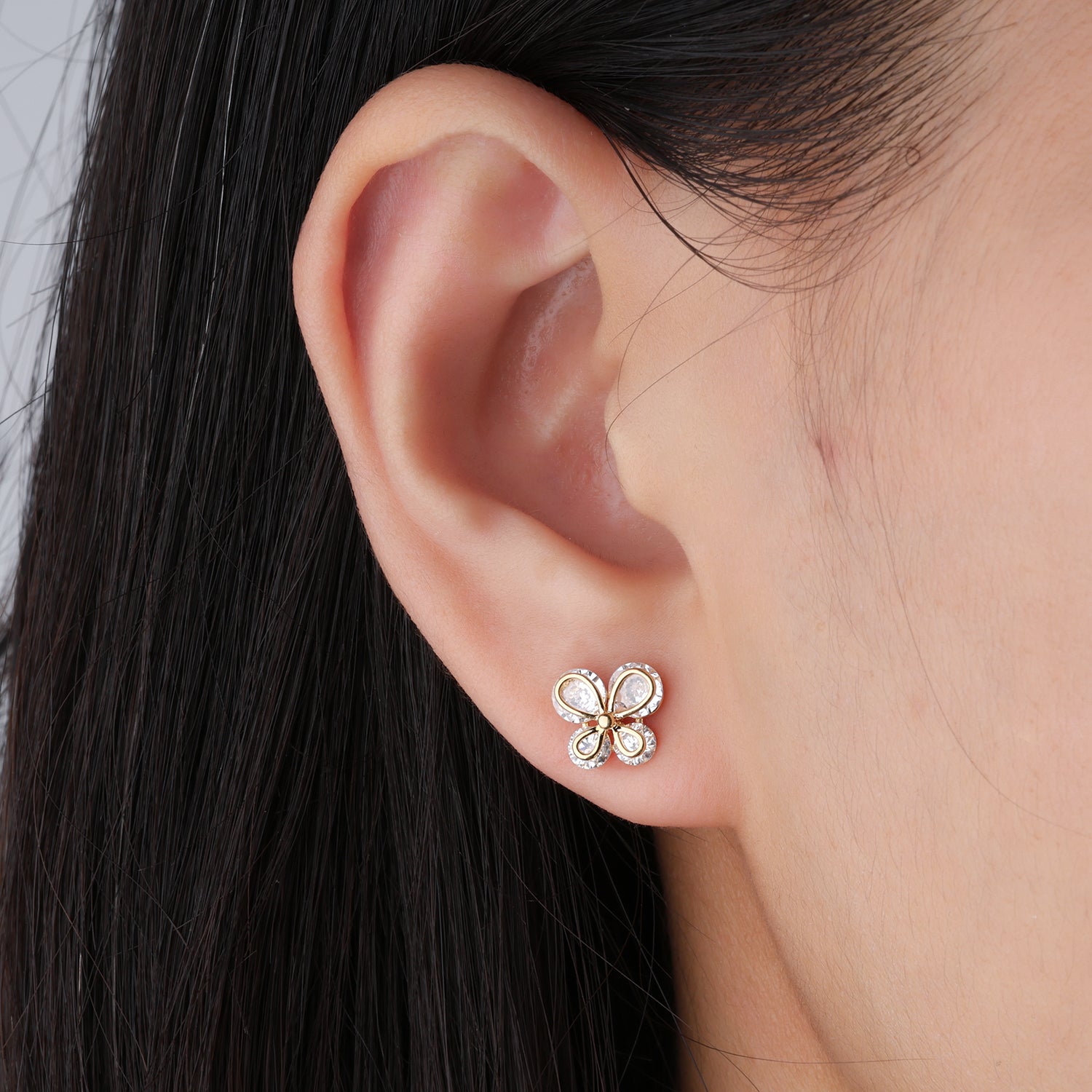 Sparkling Butterfly Studs - OhmoJewelry