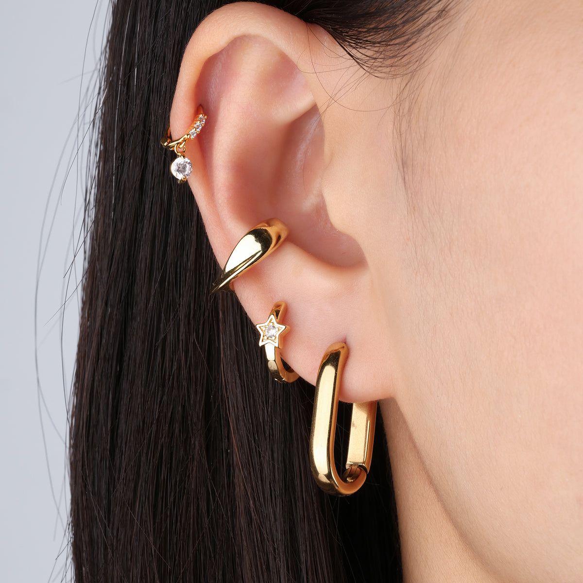 Classic U-Shaped Hoops - Stainless Steel - Oumo Jewelry