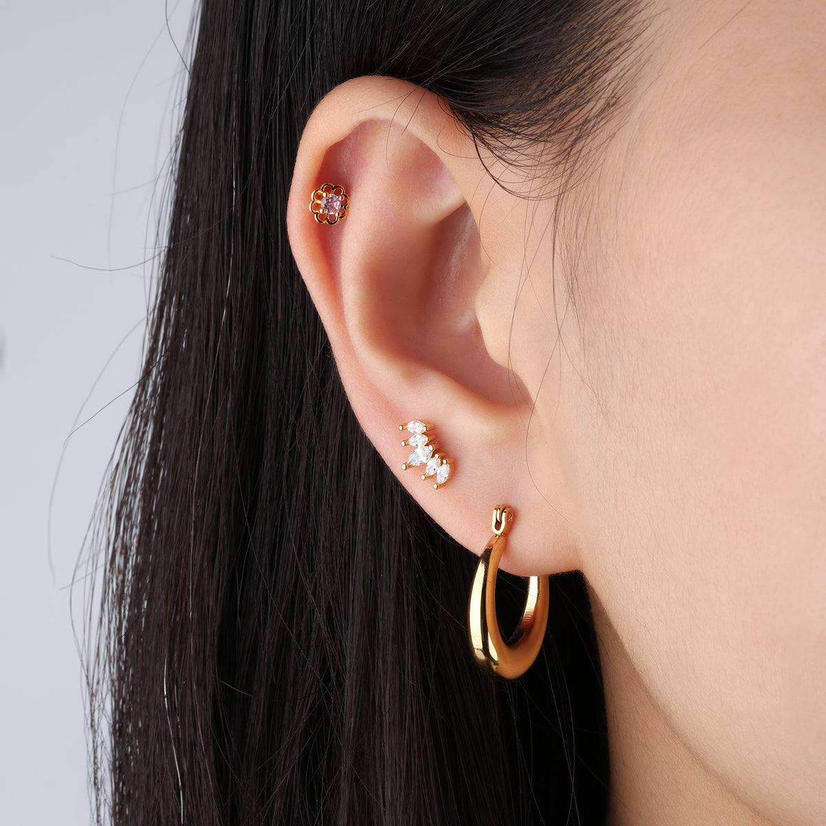 Basic Hoops - Stainless Steel - Oumo Jewelry