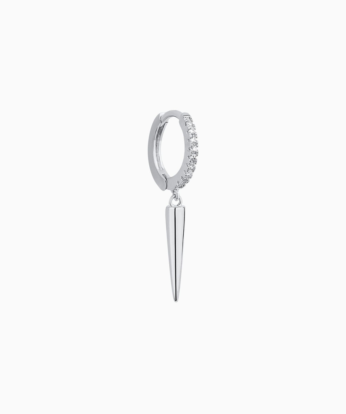 Charm Spike Hoop - Stainless Steel - Lobe, Upper Lobe - Oumo Jewelry