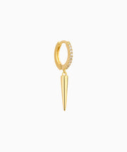 Charm Spike Hoop - Stainless Steel - Lobe, Upper Lobe - Oumo Jewelry
