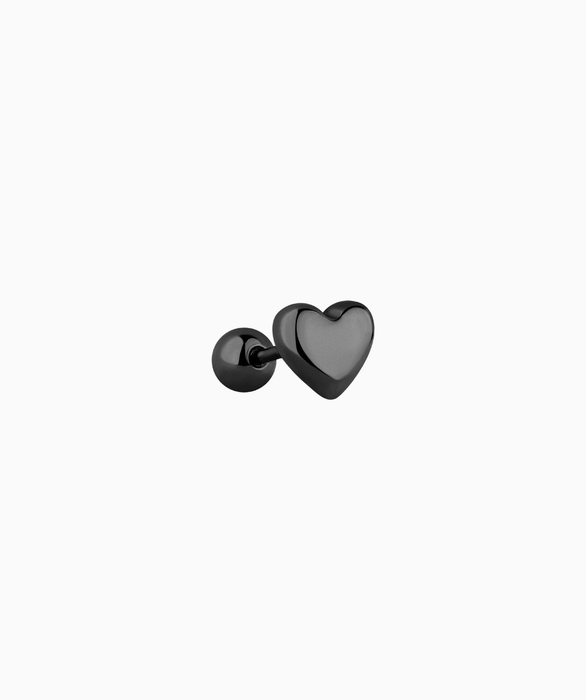 Puffed Love Stud - Stainless Steel - Upper Lobe, Helix, Flat - Oumo Jewelry