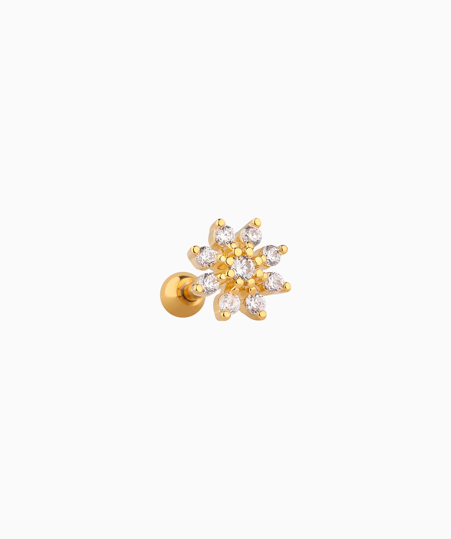 Sparkly Flower Stud