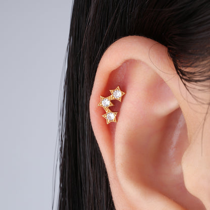 Star Surround Stud - OhmoJewelry