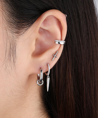 Titanium Sword Flatback Stud - OumoJewelry