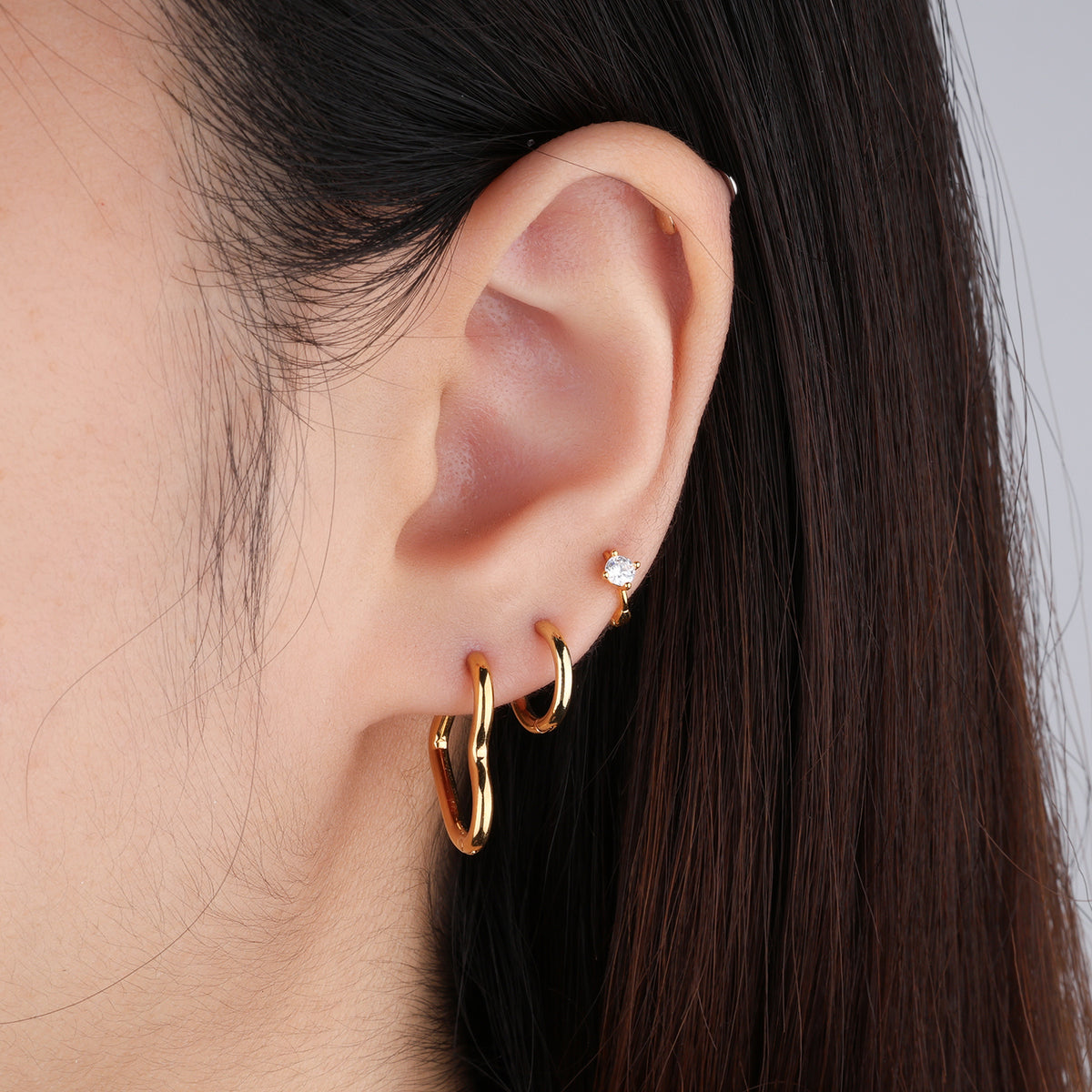 Gem Helix Earring - Stainless Steel - Helix - Oumo Jewelry