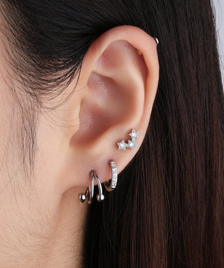 Cool Titanium Clicker Hoop - OumoJewelry