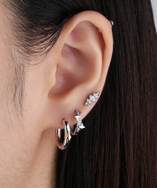 Marquise Titanium Flatback Stud - OumoJewelry