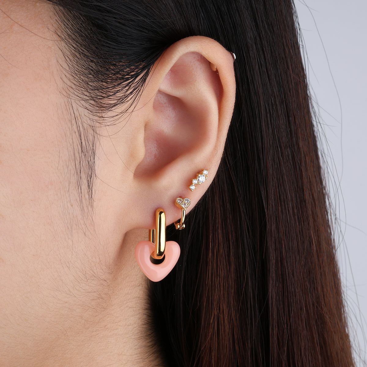 U-Shaped Love Drop Earrings - Brass - Oumo Jewelry