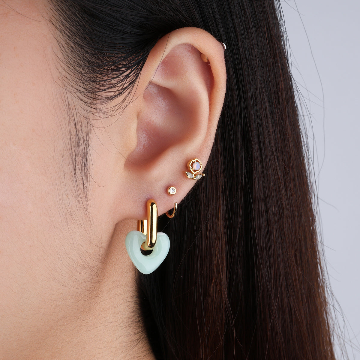 U-Shaped Love Drop Earrings - Brass - Oumo Jewelry