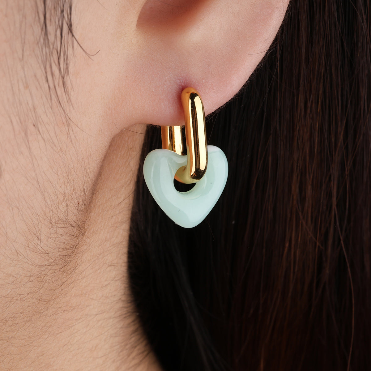 U-Shaped Love Drop Earrings - Brass - Oumo Jewelry
