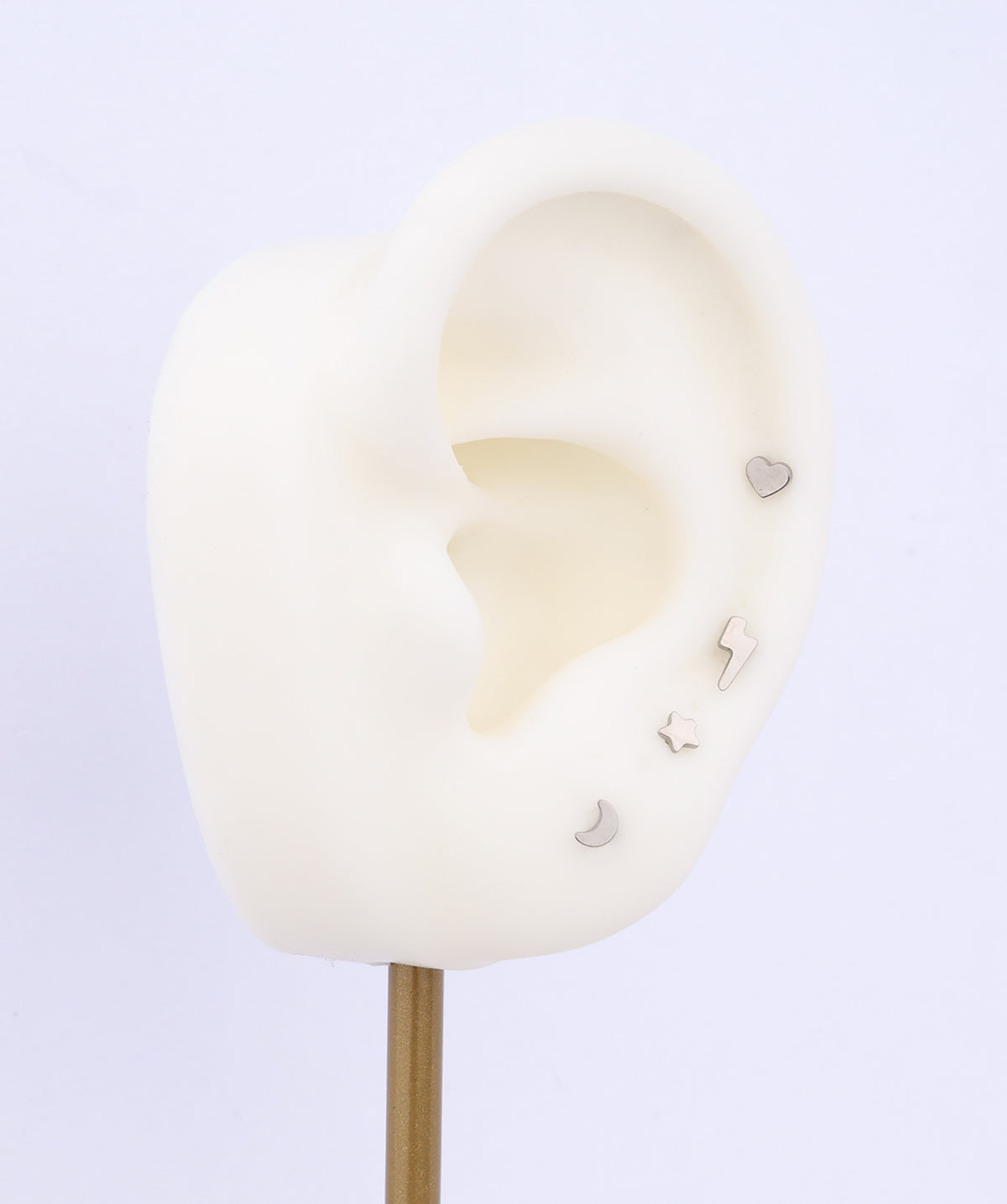 Titanium Galaxy Flatback Stud - Titanium - Helix, Forward Helix, Upper Lobe - Oumo Jewelry