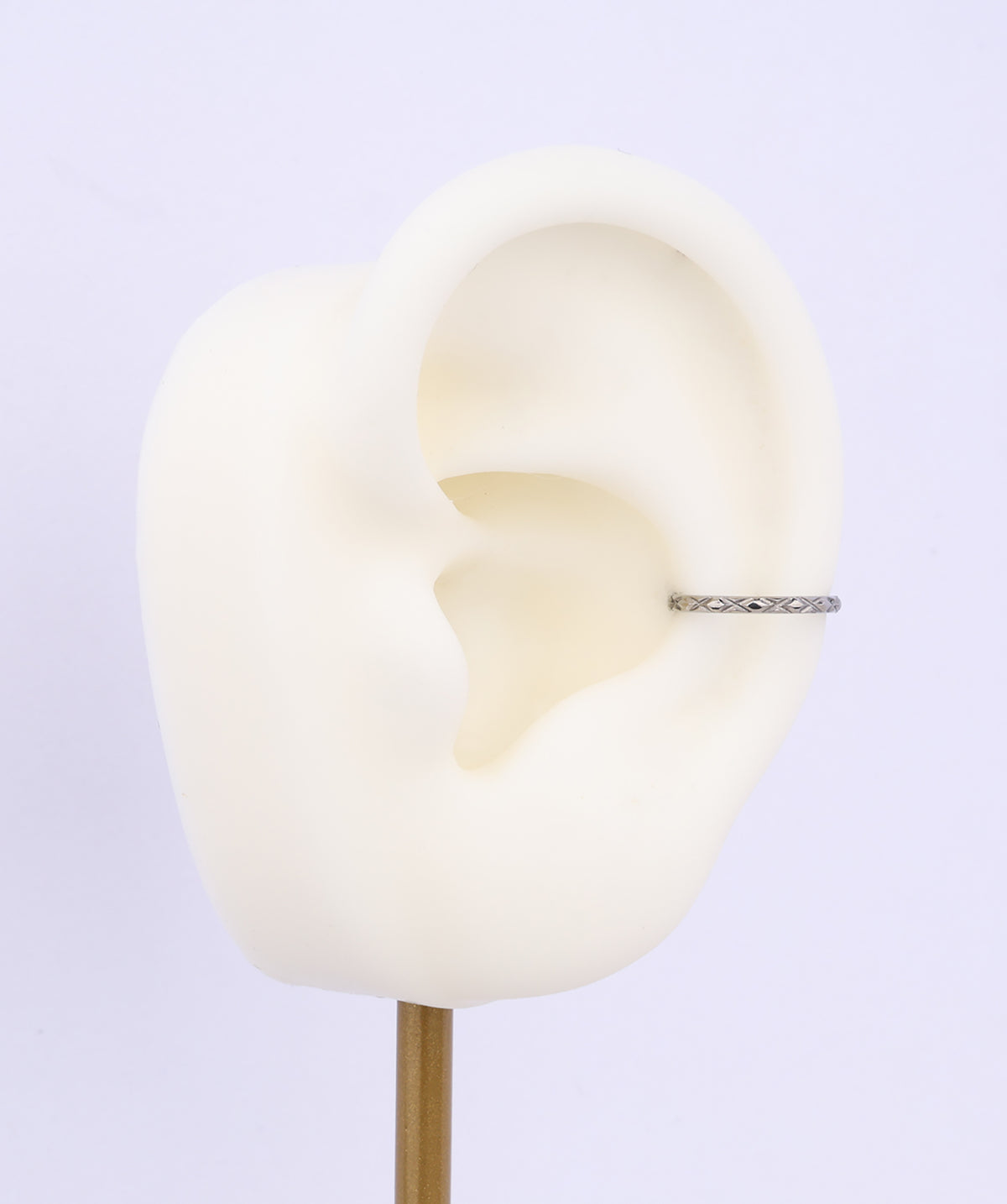 X-Shaped Titanium Clicker Hoop - Titanium - Lobe, Upper Lobe, Helix - Oumo Jewelry