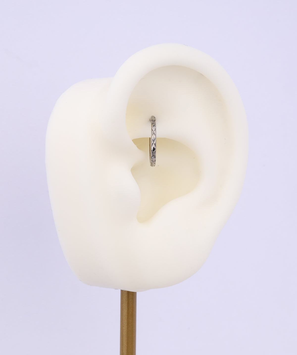 X-Shaped Titanium Clicker Hoop - Titanium - Lobe, Upper Lobe, Helix - Oumo Jewelry