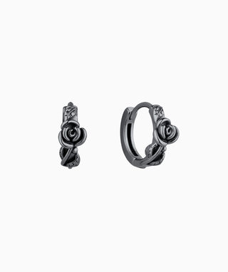 Vintage Rose Flower Hoops - OumoJewelry