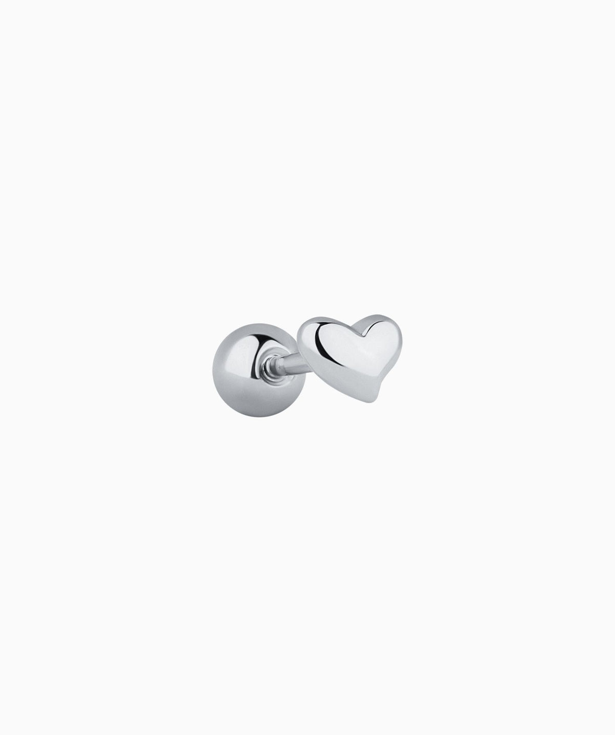Playful Love Stud - Stainless Steel - Upper Lobe, Helix, Flat - Oumo Jewelry