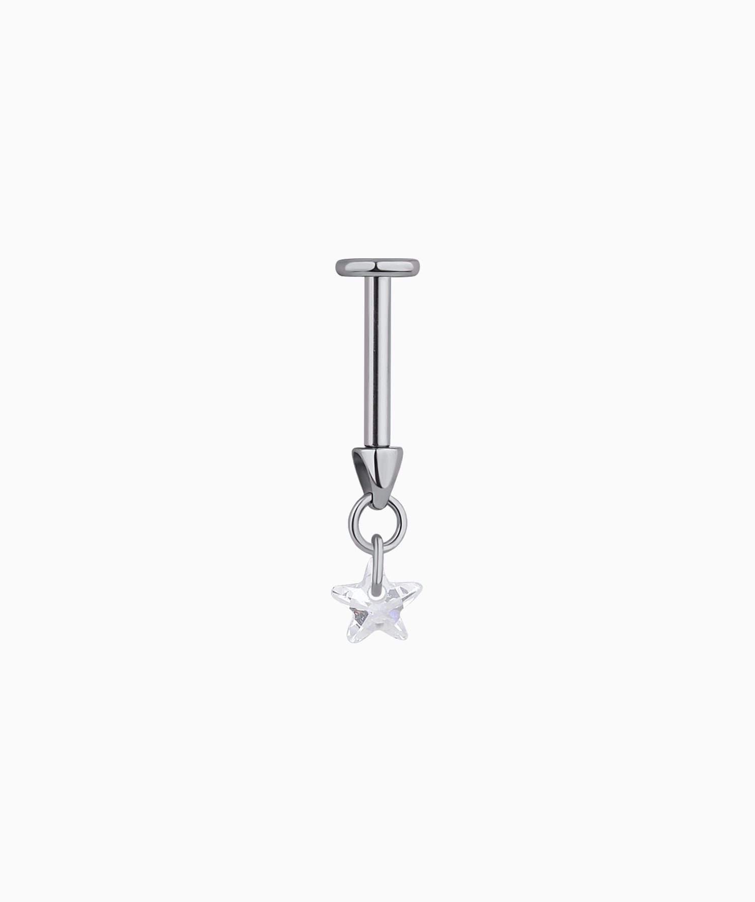 Titanium Star Vertical Helix Stud