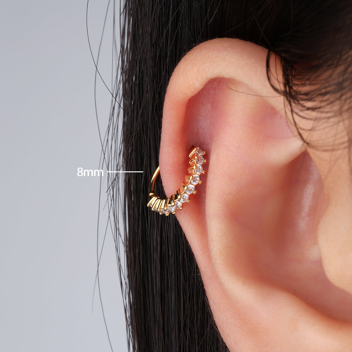 Exquisite Gemstone Seamless Ring - Brass - Septum - Oumo Jewelry