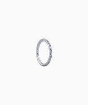 X-Shaped Titanium Clicker Hoop - Titanium - Lobe, Upper Lobe, Helix - Oumo Jewelry