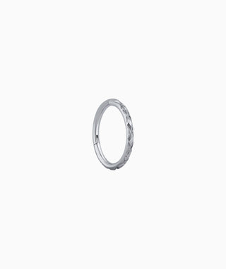 X-Shaped Titanium Clicker Hoop - OumoJewelry