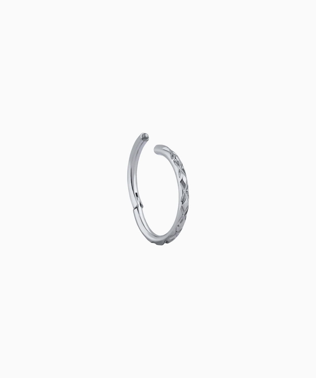 X-Shaped Titanium Clicker Hoop