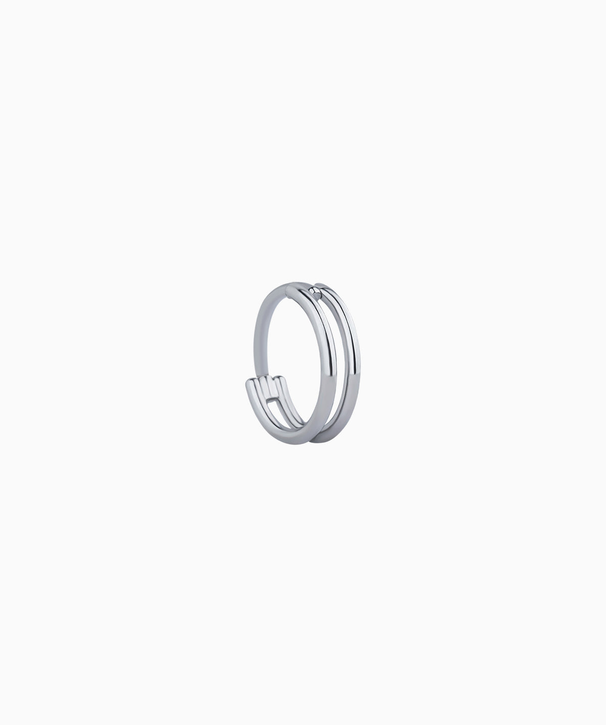 Basic Titanium Clicker Hoop - Titanium - Upper Lobe, Helix, Lobe - Oumo Jewelry