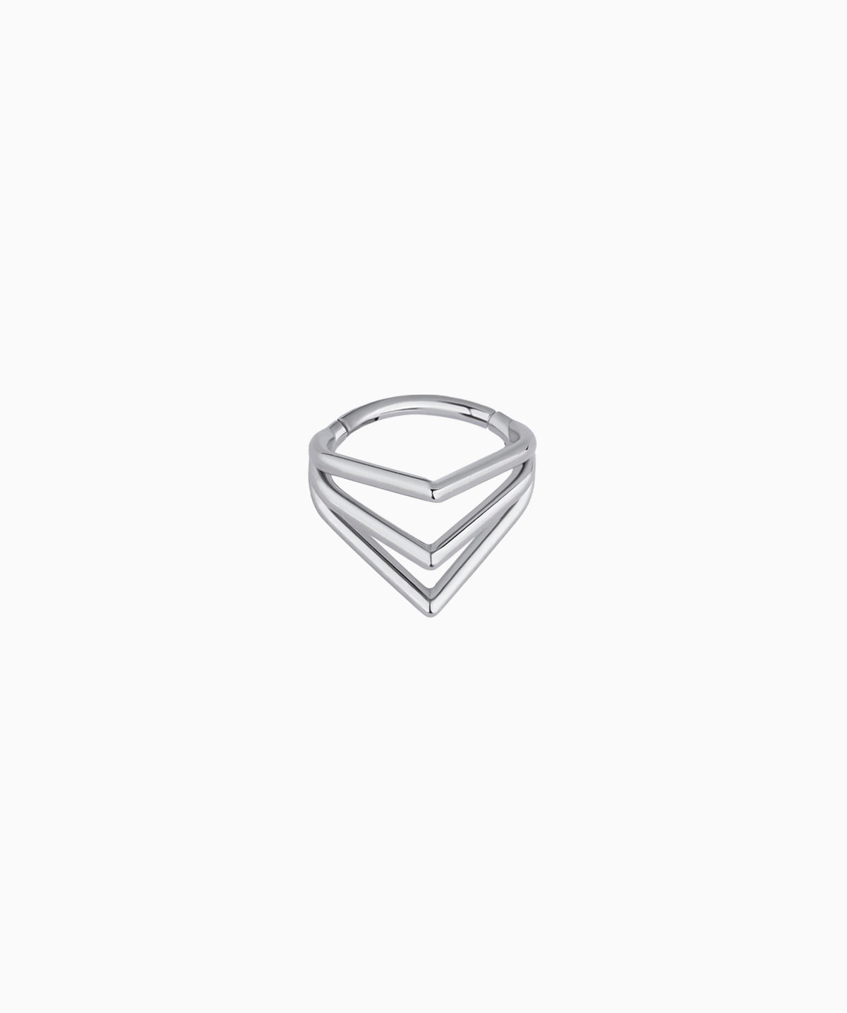 Titanium Punk Clicker Hoop - Titanium - Conch - Oumo Jewelry
