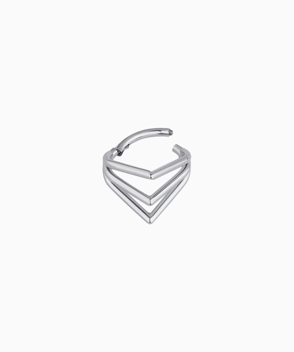 Titanium Punk Clicker Hoop - Titanium - Conch - Oumo Jewelry