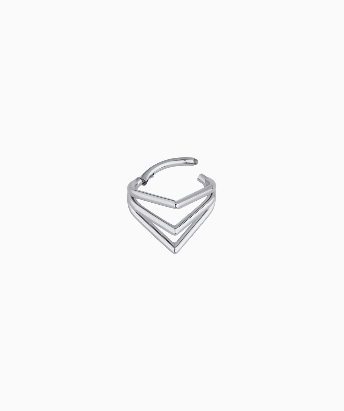 Titanium Punk Clicker Hoop - Titanium - Conch - Oumo Jewelry