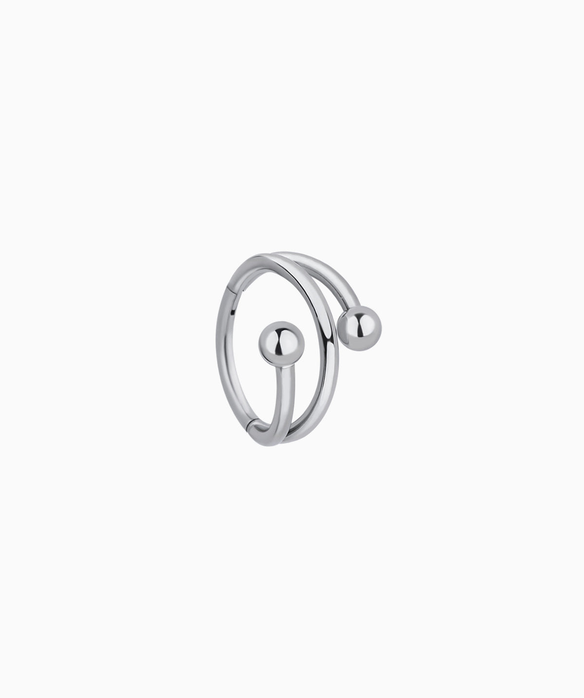Cool Titanium Clicker Hoop - Titanium - Lobe, Upper Lobe, Helix - Oumo Jewelry