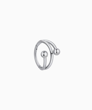 Cool Titanium Clicker Hoop - OumoJewelry
