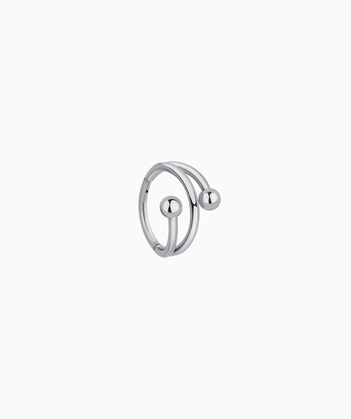 Cool Titanium Clicker Hoop - Titanium - Lobe, Upper Lobe, Helix - Oumo Jewelry
