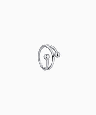 Cool Titanium Clicker Hoop - OumoJewelry