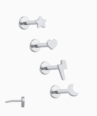 Titanium Galaxy Flatback Stud - OumoJewelry
