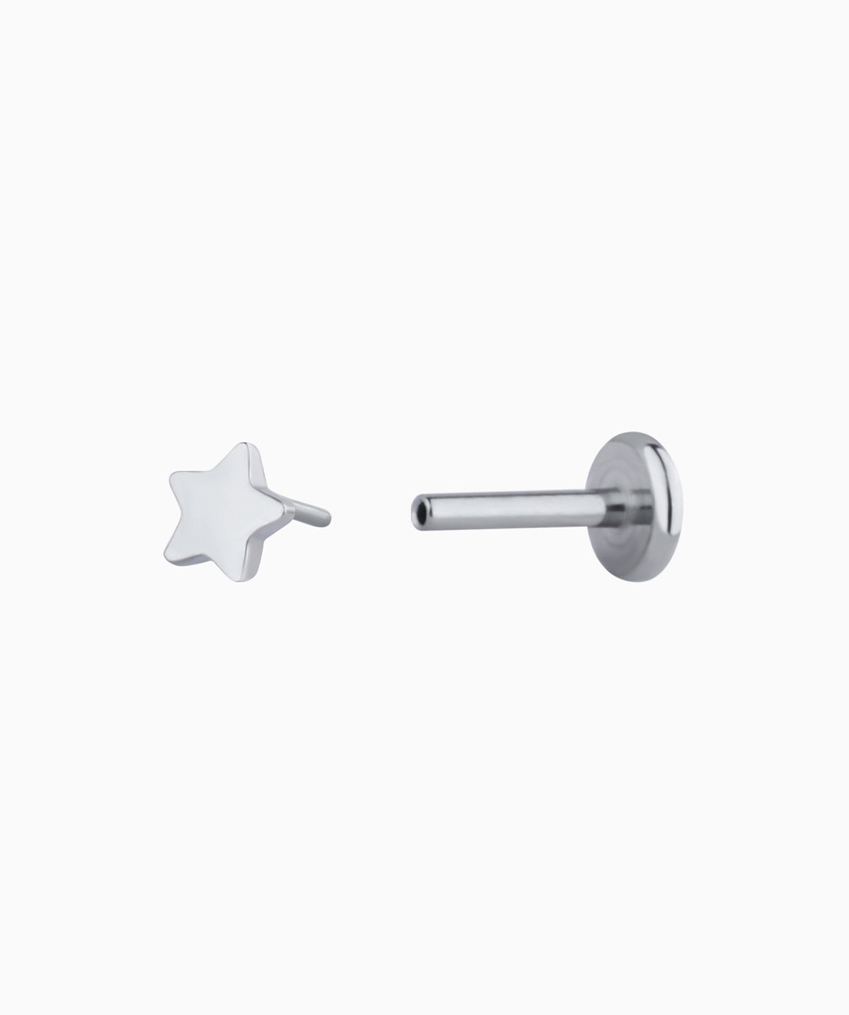 Titanium Galaxy Flatback Stud - Titanium - Helix, Forward Helix, Upper Lobe - Oumo Jewelry