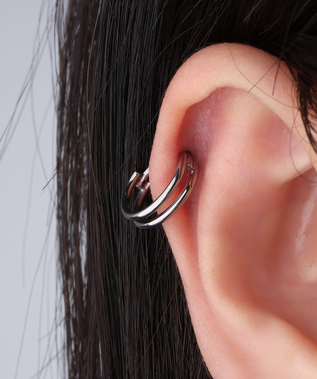 Basic Titanium Clicker Hoop - Titanium - Upper Lobe, Helix, Lobe - Oumo Jewelry