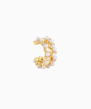 Exquisite Pearl Ear Cuff - Brass - Oumo Jewelry