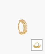 Duet Gemstone Seamless Ring - Stainless Steel - Septum - Oumo Jewelry